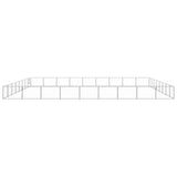 Vidaxl Dog Kennel 72 m² stål sølvfarvet