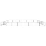 Vidaxl Dog Kennel 72 m² stål sølvfarvet