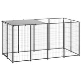 Vidaxl Dog Kennel 2.42 m² stål sort