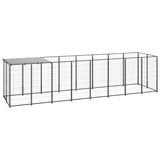 Vidaxl Dog Kennel 4.84 M² Steel Black