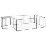 Vidaxl Dog Kennel 8,47 m² stål sort