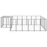 Vidaxl Dog Kennel 8,47 m² stål sort