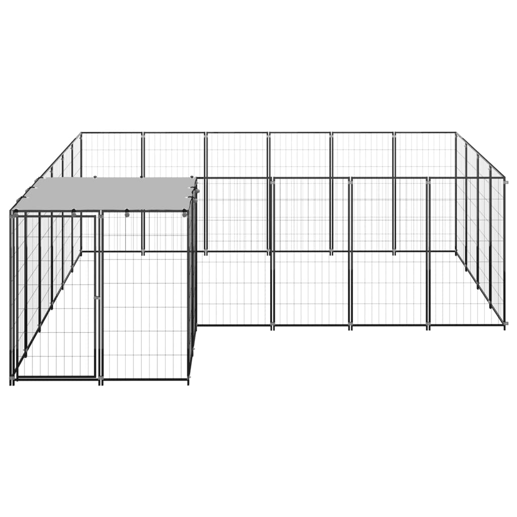 Vidaxl Dog Kennel 8,47 m² stål sort