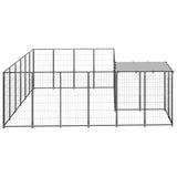 Vidaxl Dog Kennel 8,47 m² stål sort