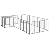 Vidaxl Dog Kennel 10,89 m² stål sort