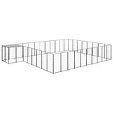 Vidaxl Dog Kennel 25,41 m² stål sort