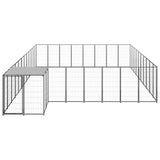 Vidaxl Dog Kennel 25,41 m² stål sort