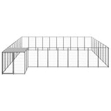 Vidaxl Dog Kennel 25,41 m² stål sort