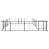 Vidaxl Dog Kennel 25,41 m² stål sort