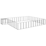 Vidaxl Dog Kennel 37,51 m² stål sort