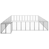 Vidaxl Dog Kennel 37,51 m² stål sort