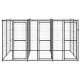 Vidaxl Dog Kennel med tag 7,26 m² stål
