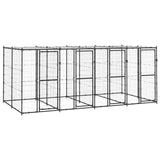 Vidaxl Dog Kennel med tag 9,68 m² stål