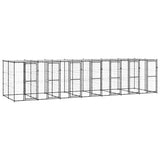 Vidaxl Dog Kennel med tag 16,94 m² stål