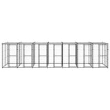 Vidaxl Dog Kennel med tag 16,94 m² stål