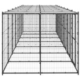 Vidaxl Dog Kennel med tag 16,94 m² stål