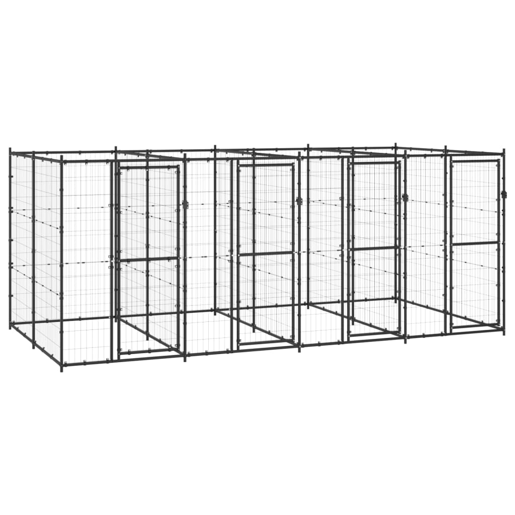 Vidaxl Dog Kennel 9,68 m² stål
