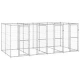 Vidaxl Dog Kennel 9,68 m² Galvaniseret stål