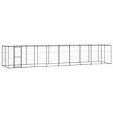 Vidaxl Dog Kennel med tag 21,78 m² stål