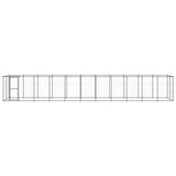 Vidaxl Dog Kennel med tag 26,62 m² stål