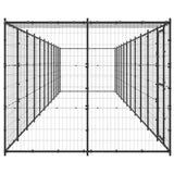 Vidaxl Dog Kennel med tag 26,62 m² stål