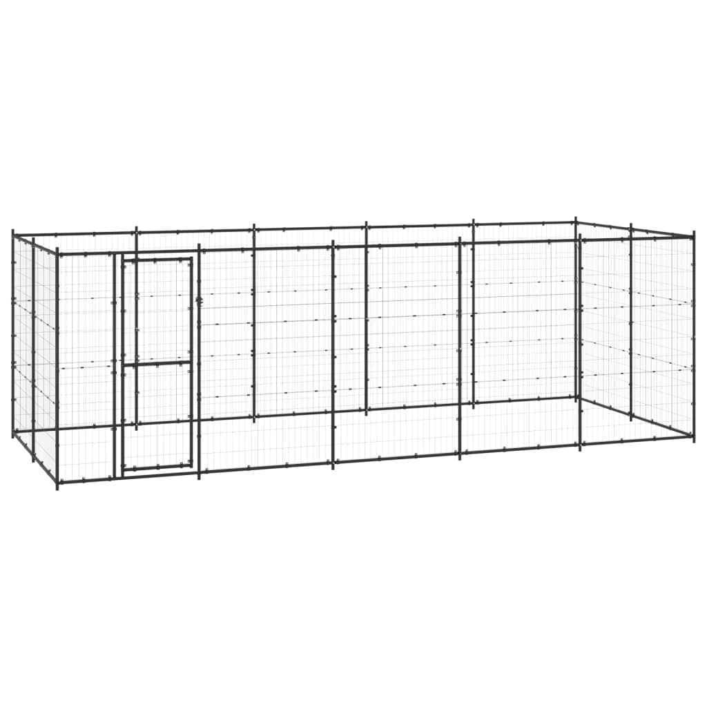 Vidaxl Dog Kennel 12,1 m² stål
