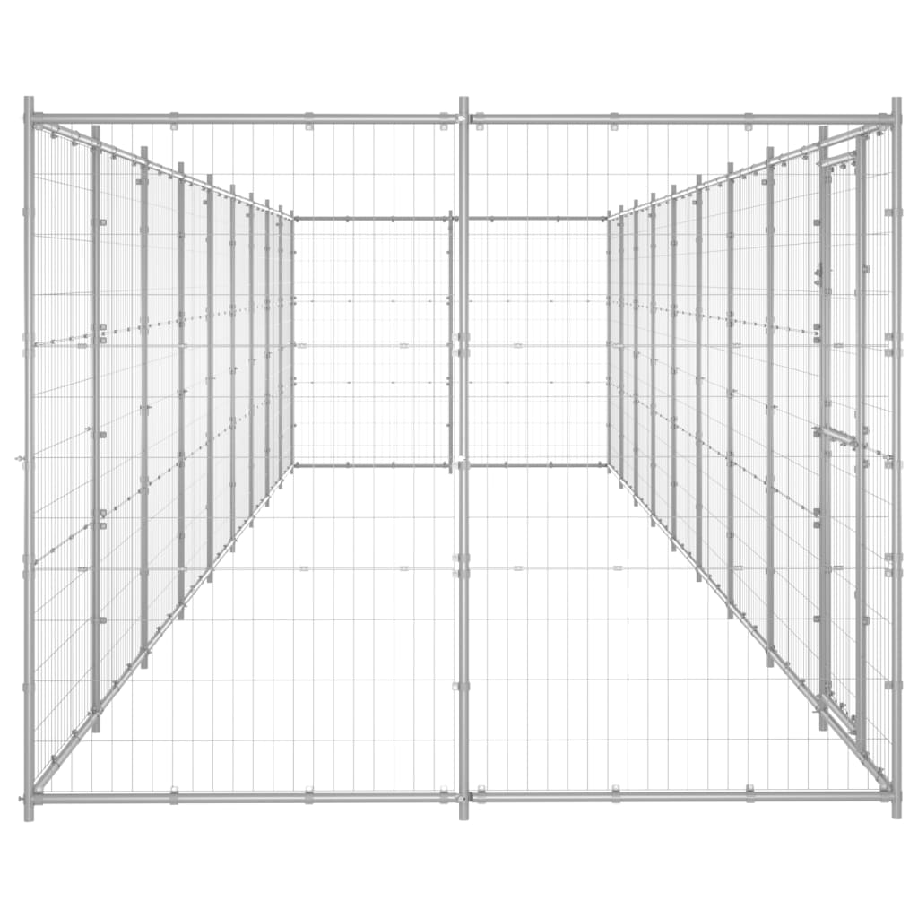 Vidaxl Dog Kennel 21,78 m² galvaniseret stål