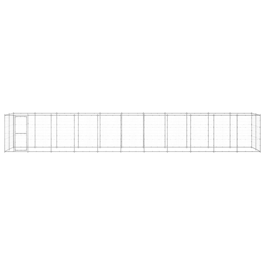 Vidaxl Dog Kennel 26,62 m² Galvaniseret stål