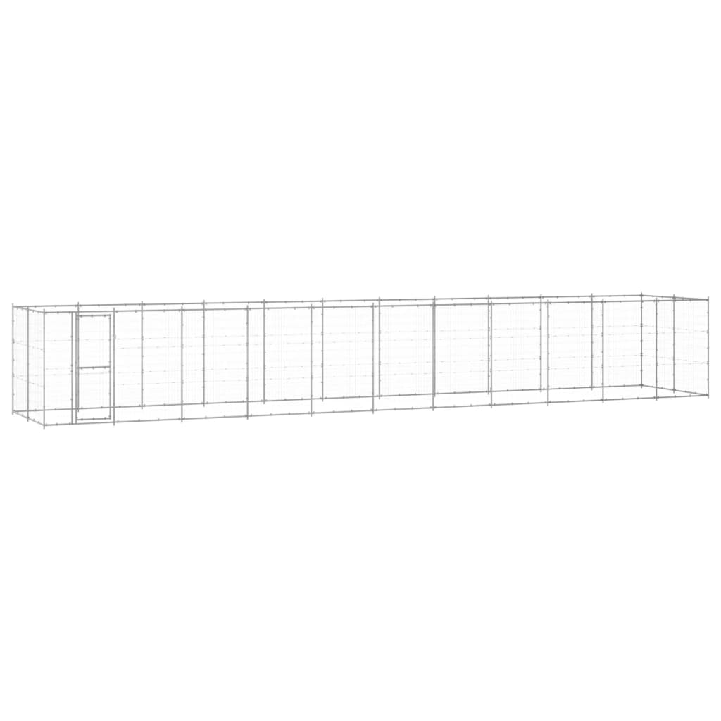 Vidaxl Dog Kennel 26,62 m² Galvaniseret stål