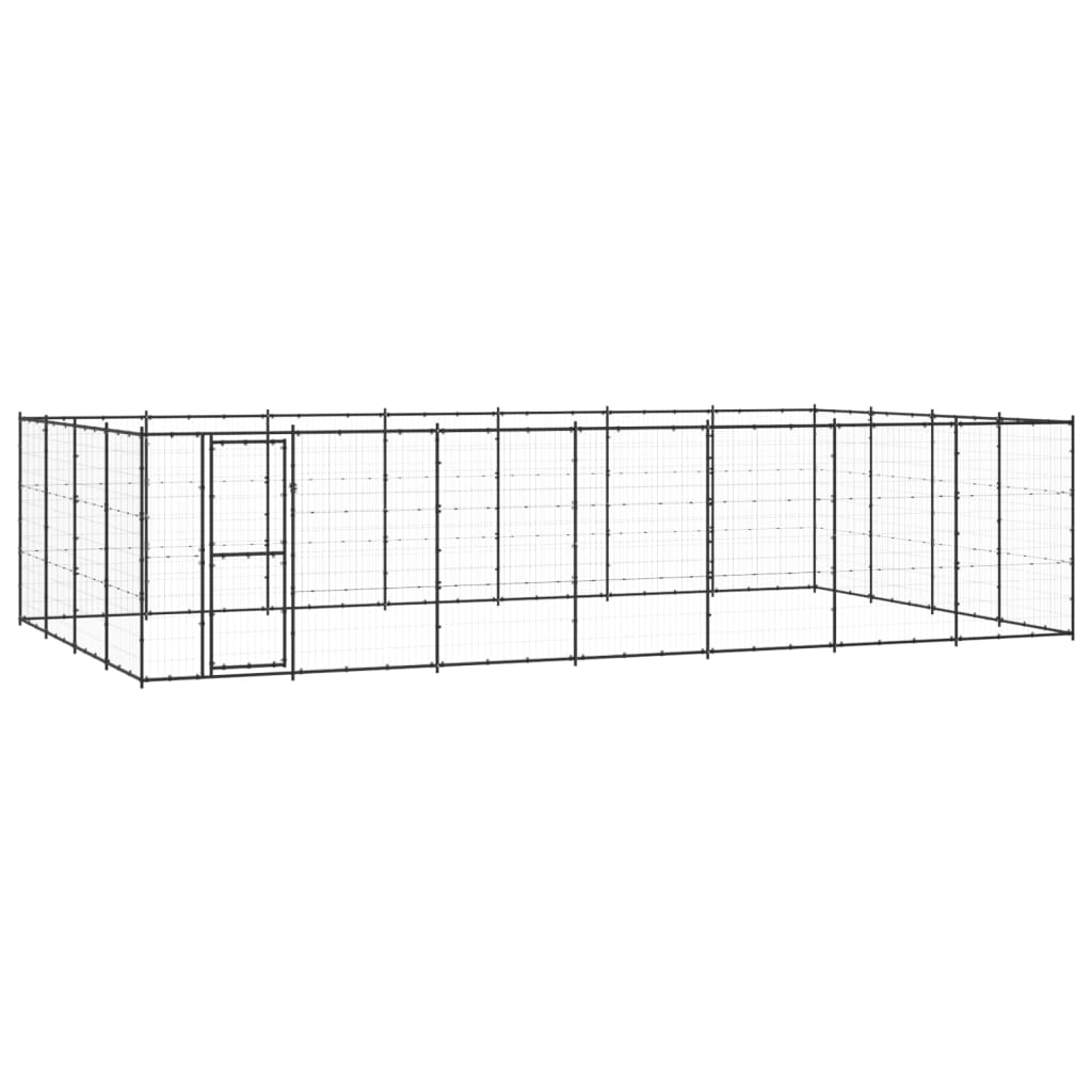 Vidaxl Dog Kennel 33,88 m² stål
