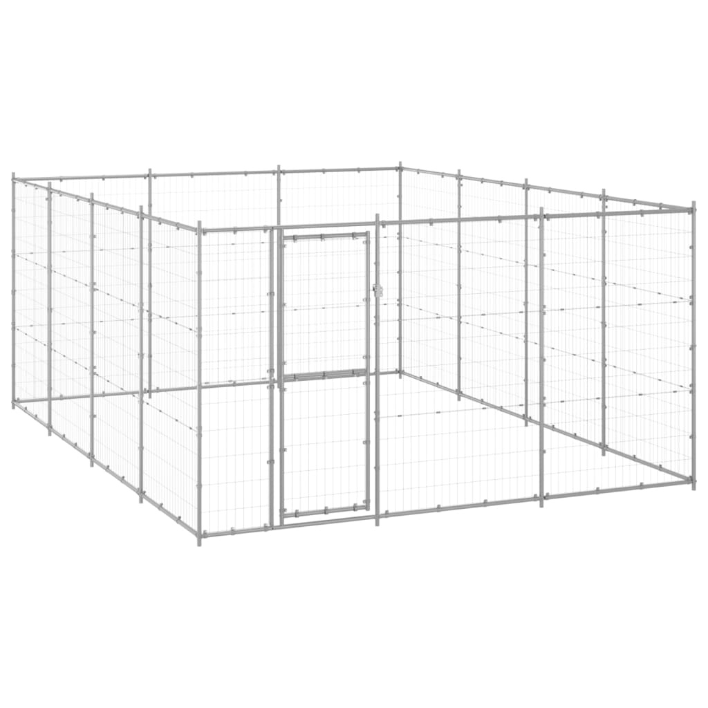 Vidaxl Dog Kennel 14,52 m² Galvaniseret stål