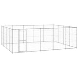 Vidaxl Dog Kennel 24,2 m² galvaniseret stål