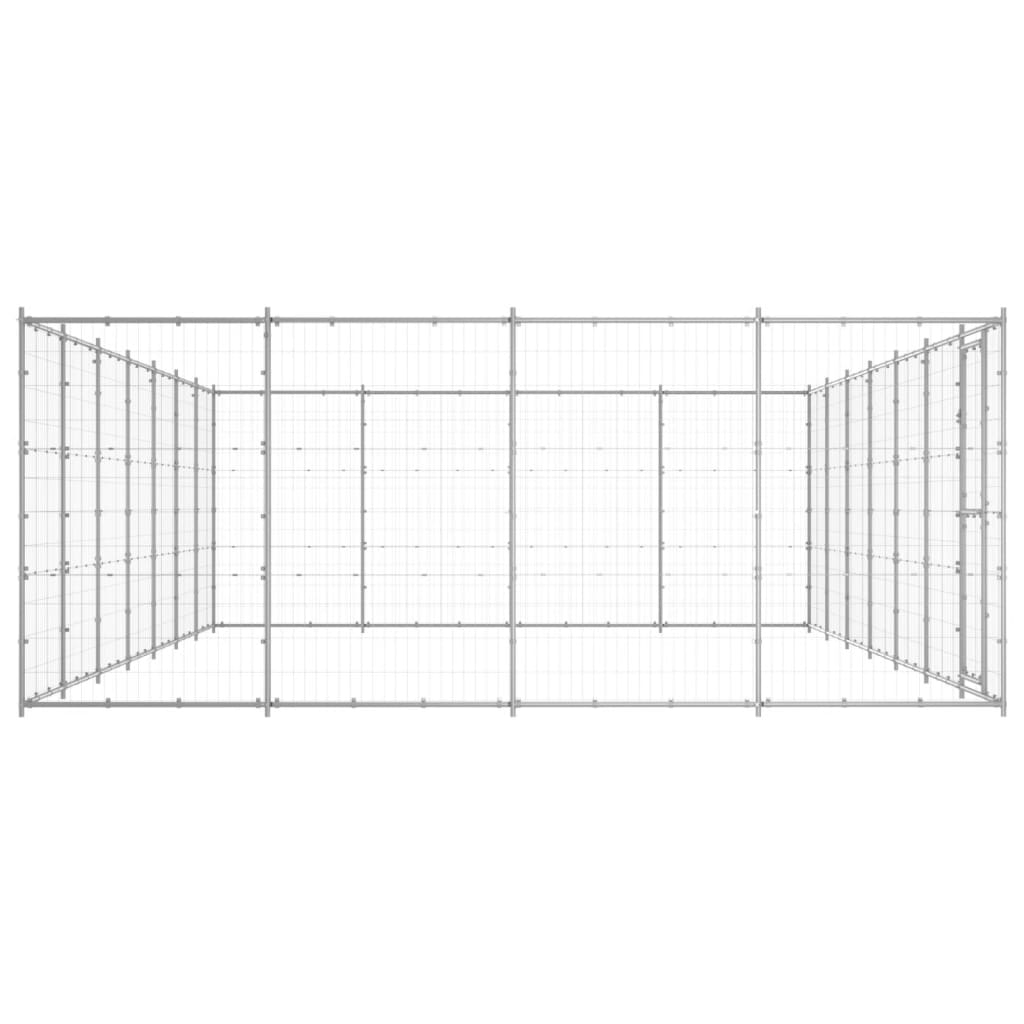 Vidaxl Dog Kennel 33,88 m² Galvaniseret stål