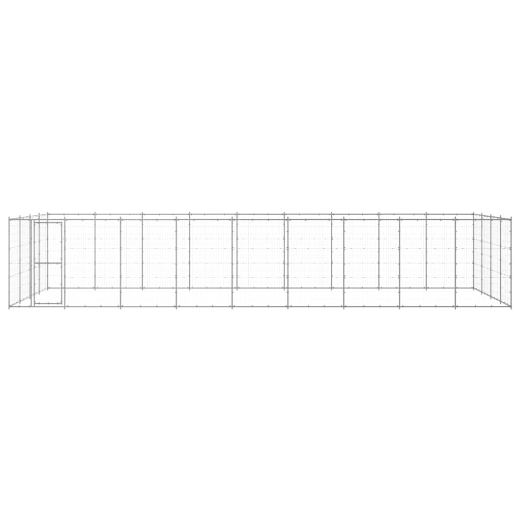 Vidaxl Dog Kennel 43,56 m² Galvaniseret stål