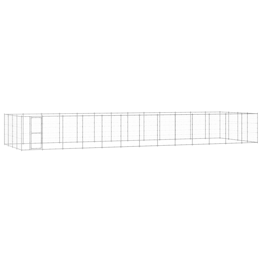 Vidaxl Dog Kennel 53,24 m² Galvaniseret stål
