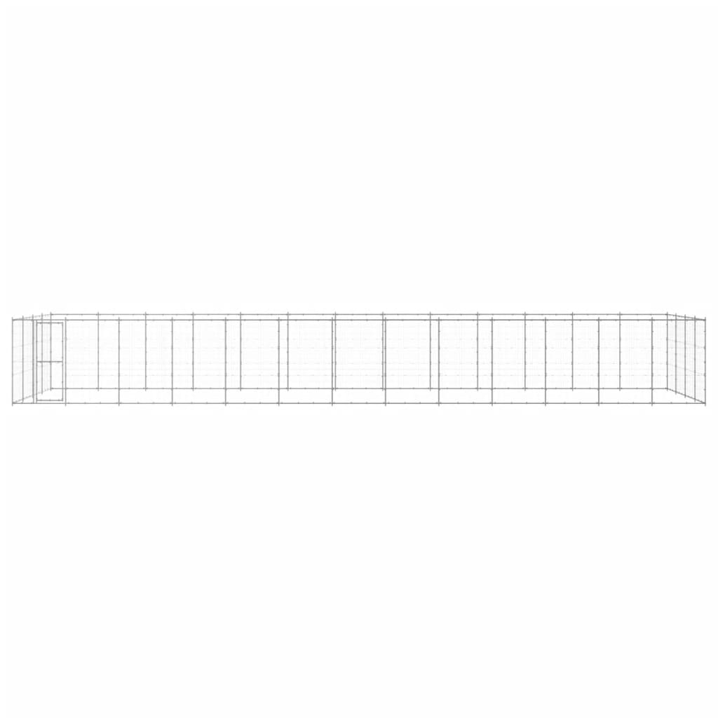 Vidaxl Dog Kennel 53,24 m² Galvaniseret stål