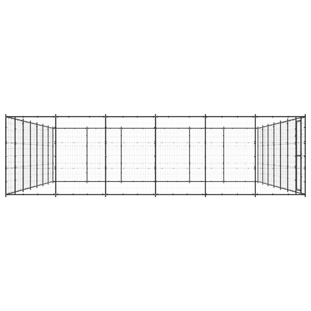 Vidaxl Dog Kennel 50,82 m² stål