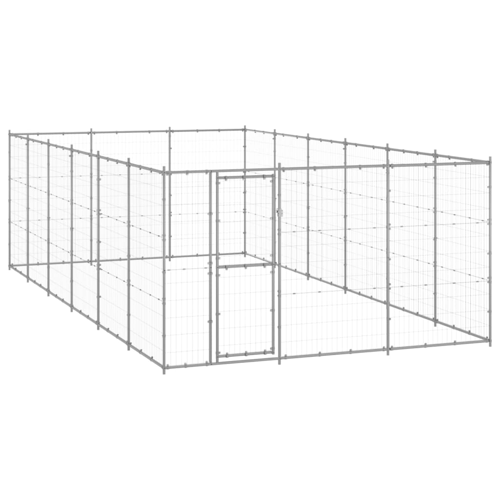 Vidaxl Dog Kennel 21,78 m² galvaniseret stål