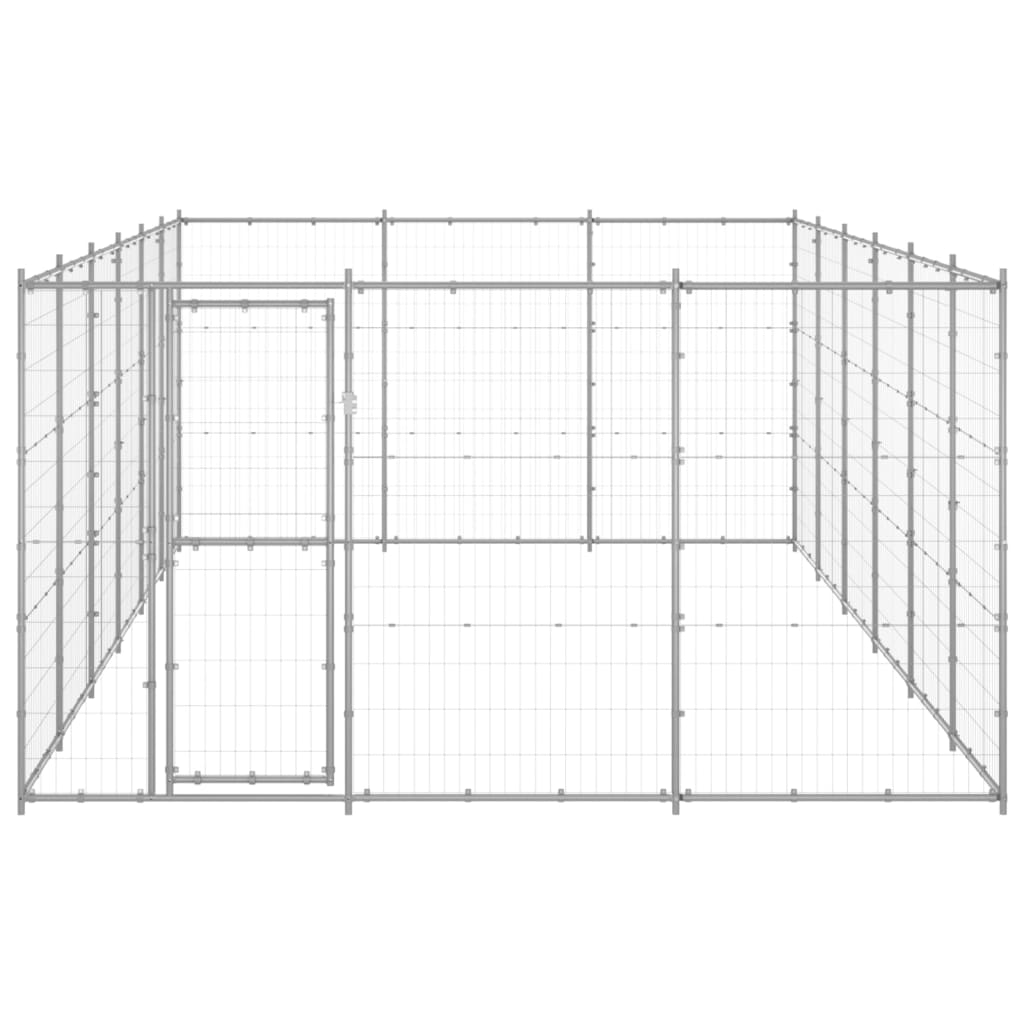 Vidaxl Dog Kennel 21,78 m² galvaniseret stål