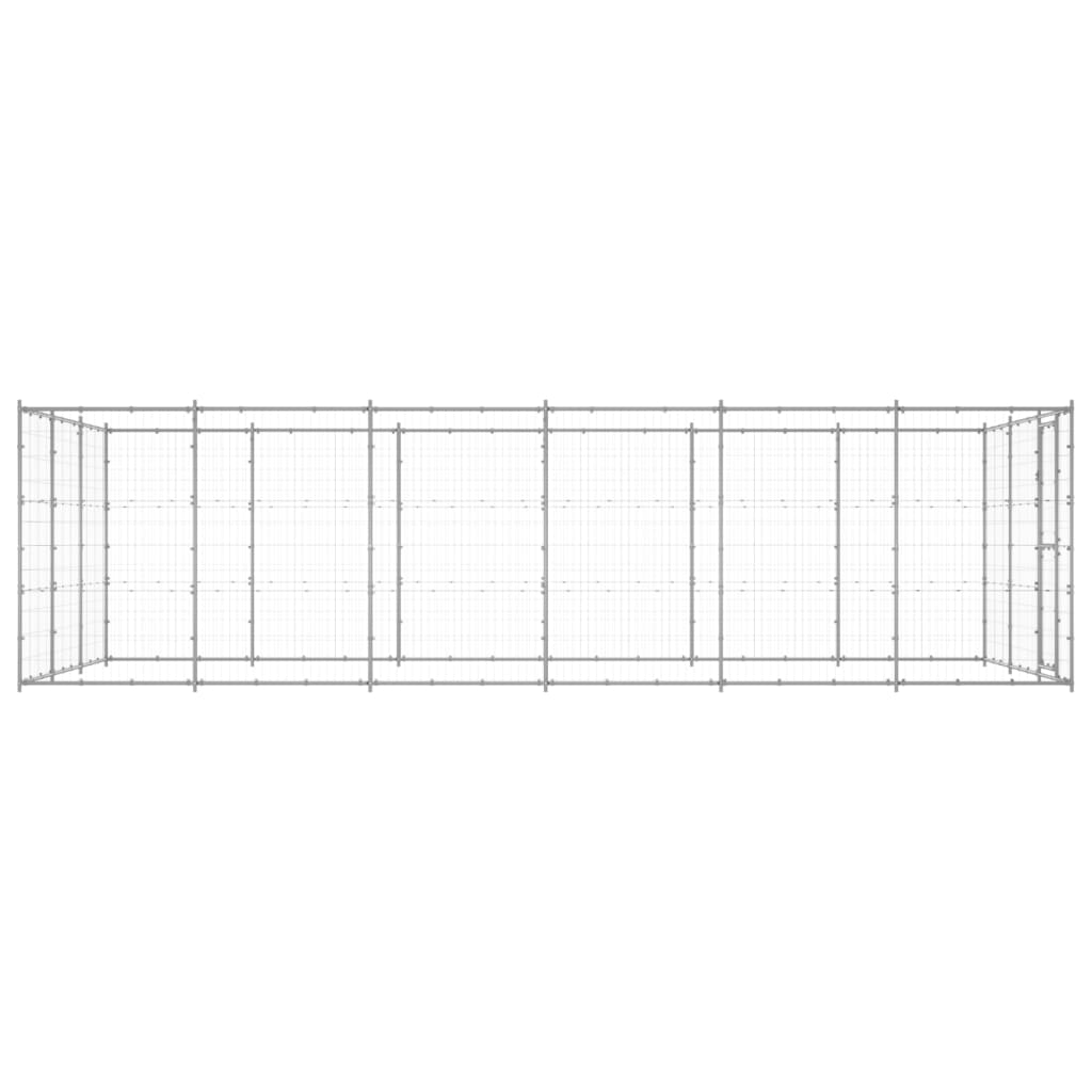 Vidaxl Dog Kennel 21,78 m² galvaniseret stål