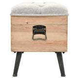 Vidaxl opbergbank 110 cm massief vurenhout
