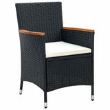 Vidaxl tuinstoelen 4 st poly rattan zwart