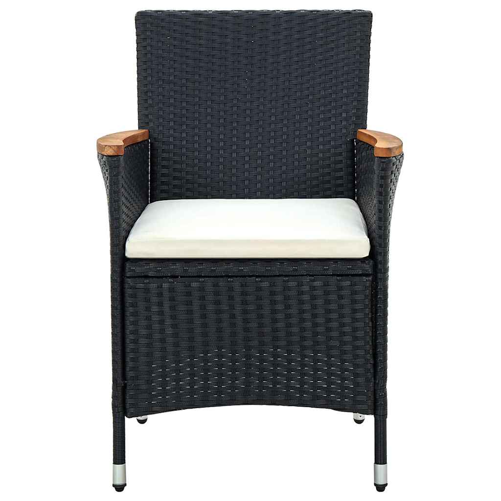 Vidaxl tuinstoelen 4 st poly rattan zwart