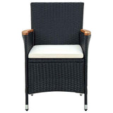 Vidaxl tuinstoelen 4 st poly rattan zwart