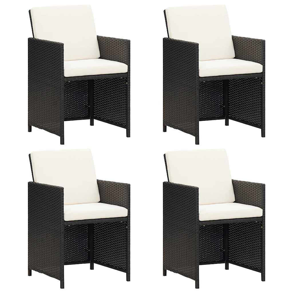 Vidaxl tuinstoelen 4 st poly rattan zwart