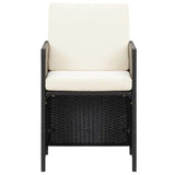 Vidaxl tuinstoelen 4 st poly rattan zwart