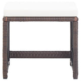 Vidaxl tuinkrukken 4 st met kussens poly rattan bruin