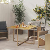Vidaxl tuintafel 109x107x74 cm poly rattan en massief acaciahout beige