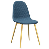 Vidaxl eetkamerstoelen 6 st fluweel blauw