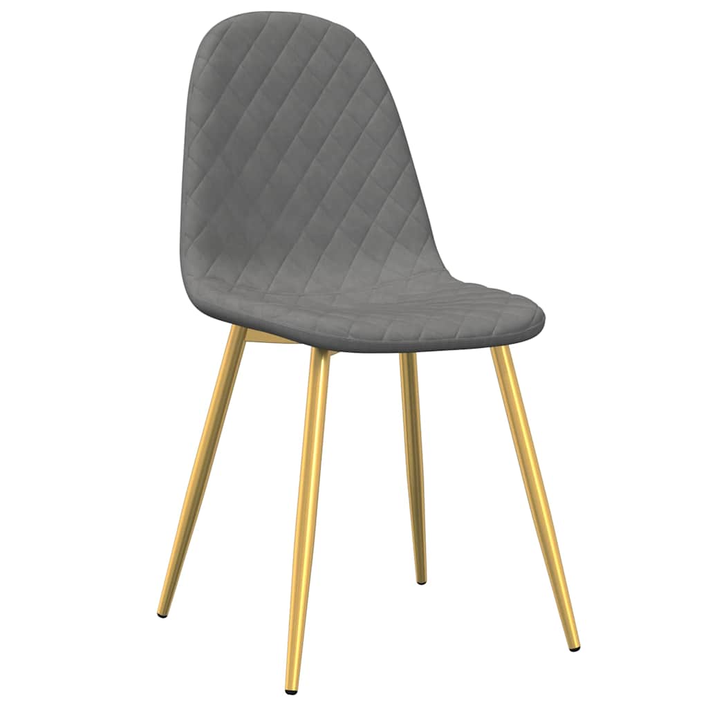 Vidaxl eetkamerstoelen 6 st fluweel lichtgrijs